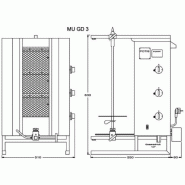 Machine à kebab gaz MU GD3 orient POTIS_1