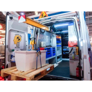 Potence de levage extensible pour véhicule utilitaire - capacité jusqu'à 500 kg - structure en acier avec treuil électrique_1