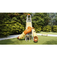 Big-Tower La Tour d'Égypte - JTEM03 - Structure pour aire de jeux avec 3 étages et toboggans en spirale_1