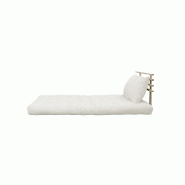Canapé lit futon Shin Sano - naturel et pin massif - couchage 140x200 cm - design japonais - marque Karup_1