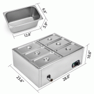Chauffe-plat électrique 7 litres avec contrôle de température réglable