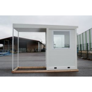Guérite modulaire avec auvent - Poste de garde traversant_1
