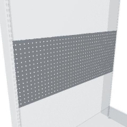 Panneau perforé - fond perforé - 400 x 1330 mm - Trou diamètre 7mm - RAL 9001 - acier crème_1