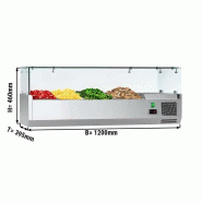 Vitrine à ingrédients réfrigérée avec pare-haleine - 4 x GN 1/3_1