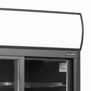 Vitrine réfrigérée noire - gamme FSC - 2 ou 3 portes avec caisson lumineux - finition aluminium noir_1