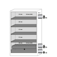 Armoire de sécurité Q-PEGASUS-90 modèle Q90.195.120.WDAC - Réf 30002-050-33643 - Type 90 certifiée NF EN 14470-1 et GS_1