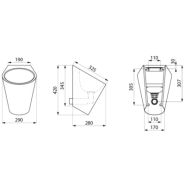 Urinoir sans eau Fino WF - Delabie - inox 304 bactériostatique poli satiné - Réf. 135010_1