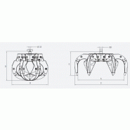 Grappins RP300 6P Rozzi - Équipements hydrauliques pour matériaux divers_1