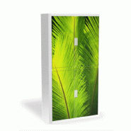 Armoire à rideaux avec décor nature - EasyOffice. - Palm, Haute_1