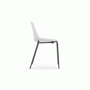 Lot 4 chaises Suite pieds métal blanc_1