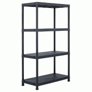 Vidaxl étagères de rangement 2 pcs noir 200 kg 80x40x138 cm plastique 276259_1