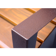 Banquette Alea UM395B - acier galvanisé et bois tropical traité - finition rouge cuivré_1