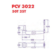 Cric hydropneumatique classique, 2 pistons 50t/25t - pasquin - pcv 3022_1