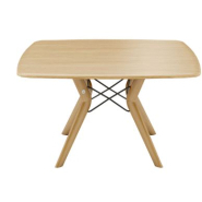 Table tribu carrée - Plateau chêne massif - Pieds réglables en chêne et structure métallique_1