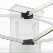 Tente pliante professionnelle 3x3m - Aluminium 40mm - Toile 300g/m² imperméable - Blanche_1