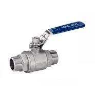 Vanne 2 pièces mâle/mâle gaz - inox 316 - DN8 à DN25 - température -20ºC à +150ºC - joints PTFE_1