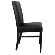 Chaise d'intérieur Séville en bois tapissée d'un simili cuir noir - par 2_1
