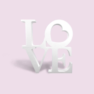 Love en polystyrène - Peint sur toutes les faces_1