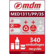 Palette en plastique 1300x1100 mm - MED1311/PP/3S - utilisable en racks pour charge moyenne jusqu'à 850kg_1