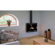 Poêle mural suspendu Ecodesign Portimao-SL-695-S - 9 kW avec ventilation_1