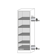 Armoire de sécurité Q-PEGASUS-90 - Modèle Q90.195.060.WDAC - Réf 30074-048-30084 - Type 90 avec portes battantes, serrure et indicateur visuel_1