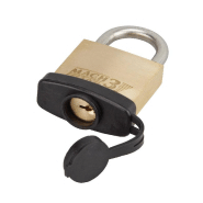 Cadenas à clé Mach 3 Bumper 40 mm - Corps laiton monobloc et anse inoxydable - Idéal pour extérieur_1