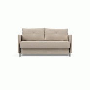 Canapé design convertible Cubed 02 Arms - Innovation Living - Lit 140x200 cm - Tissu Blida Sand Grey_1