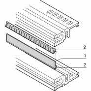Kit de blindage CEM SCHROFF, entre les rails horizontaux, acier inoxydable, 84 CV_1