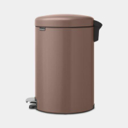 Poubelle à pédale NewIcon 20 litres Satin Taupe - Design intemporel et hygiénique_1