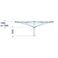 Préau Impluvio avec toile - Dimensions de 36m² à 102m², sur poteau central, acier galvanisé_1