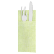 Serviette-étui pour couverts intissé effet matière kiwi 33x40cm - par 700_1
