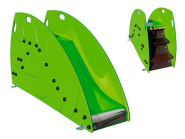 Toboggan feuille en polyéthylène et bois lamellé-collé traité en autoclave classe IV - Pour enfants de 1 à 6 ans_1