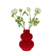 Vase rouge velours Ø15cm H20cm_1