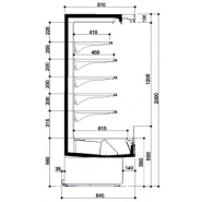 Vitrine verticale positive sans porte , pour chr, traiteurs, boulangeries, pâtisseries et chocolateries -onwave 3 green 250 iarp_1