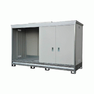 Armoire de rétention galvanisé 3958x1466x1955 mm + caillebotis galva - 1500 L avec portes_1