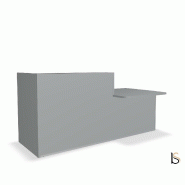 Banque d'accueil TERA avec accès PMR par MDD - 246, Droite, Gris aluminium_2