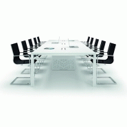 Fauteuil direction DIVA - finition cuir - structure acier chromé - dossier avec appui-tête_1