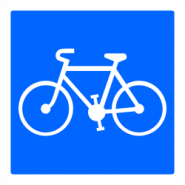 Panneau indication piste/bande cyclable réservée aux cycles à deux ou trois roues C113 - WP Signalisation_1