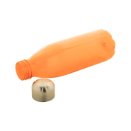 Bouteille en RPET - bouchon en acier inoxydable - 600 ml - sans BPA - couleur orange_1