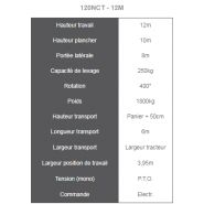 120nct-12m - nacelle sur tracteur agricole - thomas - portée latérale : 8m_1