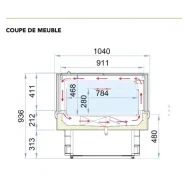Bac libre-service bi-température à vue panoramique avec groupe intégré  pour commerces alimentaires - YUCCA_1