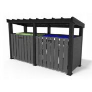 Cache-conteneurs - cofradis - en recyclé avec toiture_1