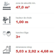 Jeu multi tours tous petits en acier inoxydable et PEHD - Référence BT11559 - Conforme EN1176_1