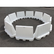 Séparateur de voie lestable et empilable - lot de 22 - polyéthylène haute densité - 80 cm - Plast'Up Rotomoulage_1