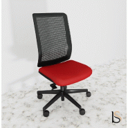 Siège bureautique Wi max dossier filet - Sokoa - Rouge, Non, Non, Oui, Classique_0