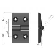Charnière dégondable en plastique pour profilé aluminium rainure 8 mm_1