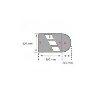 Easyfast 75 NJ - Ralentisseur de vitesse modulable - CPN Industries Viso - 500 x 300 x 70 mm - Caoutchouc vulcanisé et résistant aux UV_1