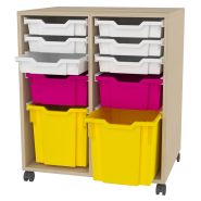 Meuble à bacs H80 - capacité de 10 bacs - Réf. R.MBP2CH8 - Dimensions 710x848x452mm - Pour crèches et collectivités