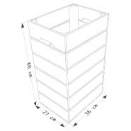 L6 - Caisses en bois - Simply A Box - L36 x H60 x P27 cm - Fabrication artisanale en France - Bois brut ou lasuré_1