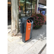 Poubelle d'extérieur 2x50 litres, binsolumn_1